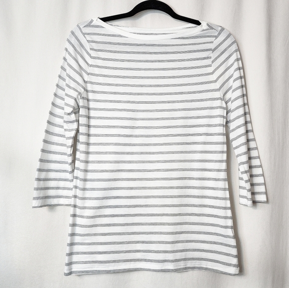 A New Day * Black & White Stripe 3/4 Sleeve Top* NWT * Multiple Sizes * - Picture 8 of 9